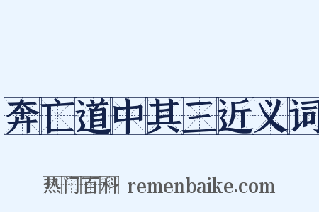 奔亡道中其三近义词是什么意思的图片